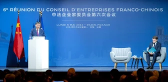 Çin Cumhurbaşkanı Xi Jinping ve Fransız mevkidaşı Emmanuel Macron, Çin-Fransa İş Konseyi 6. toplantısının kapanış törenine katıldı