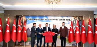 Erzurum Valisi Mustafa Çiftçi, Türkiye Futbol Federasyonu yetkililerini kabul etti