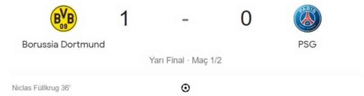 PSG Dortmund ilk maç kaç kaç bitmişti? Borussia Dortmund PSG Şampiyonlar Ligi yarı final ilk maç sonucu!
