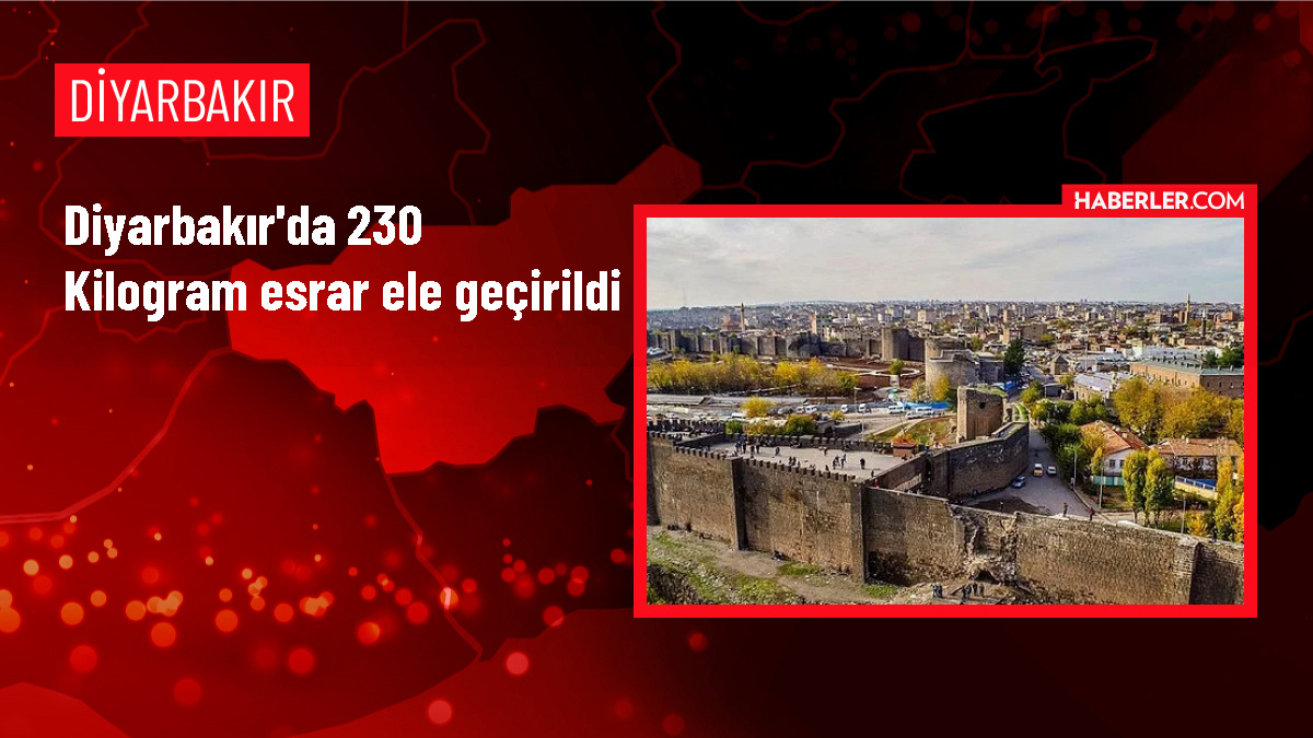 Diyarbakır'da 230 Kilogram Esrar Ele Geçirildi