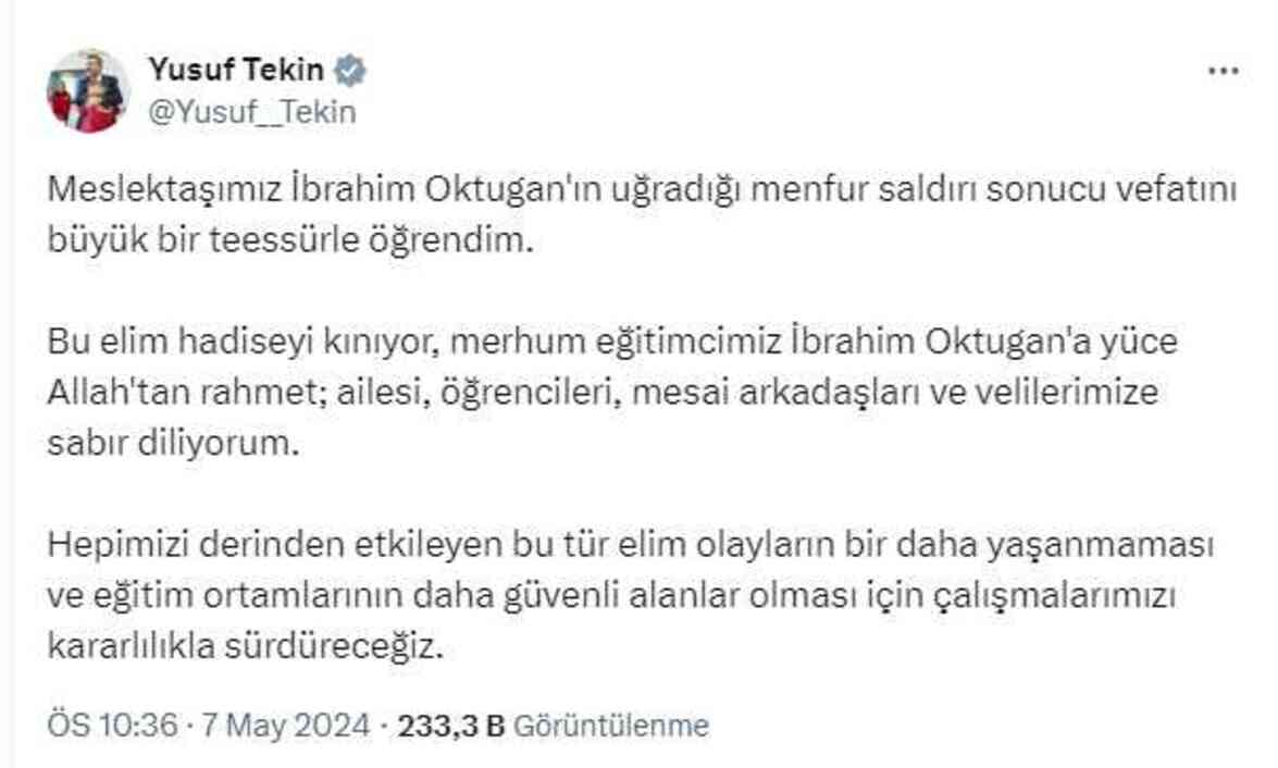İbrahim Oktugan kimdir? Okul müdürü İbrahim Oktugan öldürüldü mü, neden öldürüldü? İbrahim Oktugan kimdir? Okul müdürü İbrahim Oktugan öldürüldü mü, neden öldürüldü?
