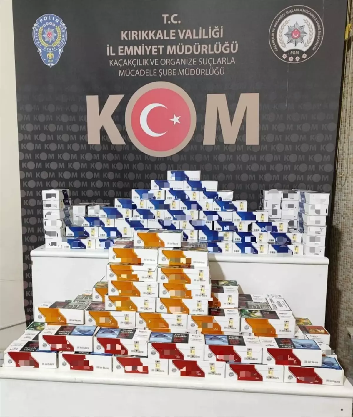 Kırıkkale'de 33 Bin 200 Sahte Bandrollü Boş Makaron Ele Geçirildi