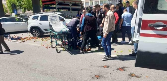 Kocasinan'da otomobil ile çarpışan sebze yüklü triportörün sürücüsü ağır yaralandı