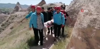 Peribacasından düşen turist yaralandı