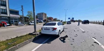 Sinop'ta araç büyükbaş hayvana çarptı