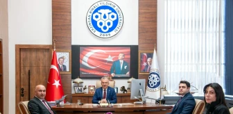 Azerbaycan Kars Başkonsolosu Erzincan Binali Yıldırım Üniversitesi Rektörü'nü ziyaret etti