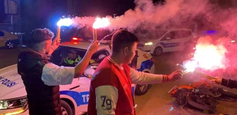 Karabük'te polisler trafik haftası sürpriziyle karşılaştı