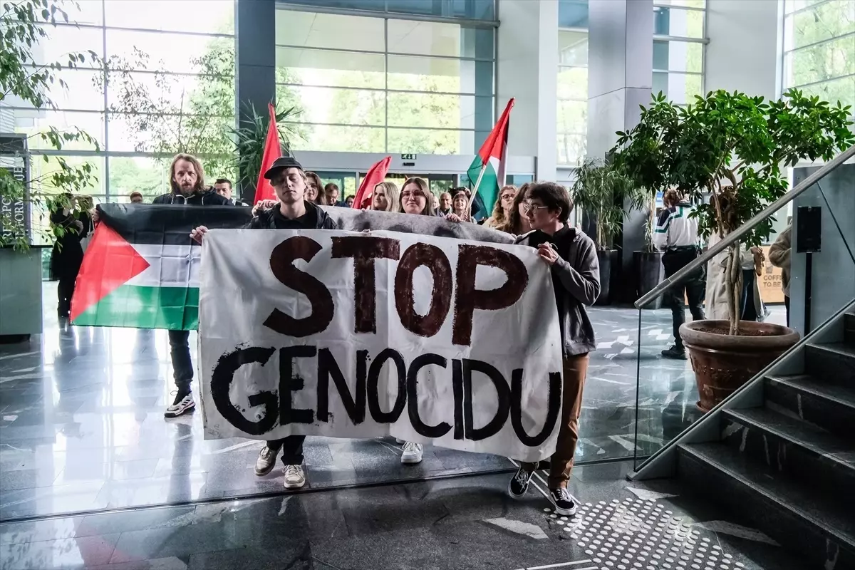 Lübliyana Üniversitesi Öğrencileri Filistin'e Destek Gösterisi Yaptı