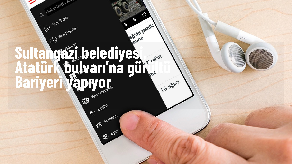 Sultangazi Belediyesi Atatürk Bulvarı'nda Gürültü Bariyeri Yapıyor