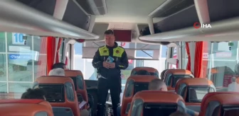 Tekirdağ'da yolcu otobüslerinde bilinçlendirme çalışmaları sürüyor