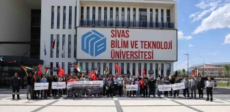 Sivas Bilim ve Teknoloji Üniversitesi İsrail'in Filistin'e uyguladığı zulmü protesto etti