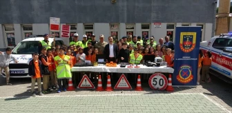 Erzurum İspir ilçesinde ilkokul öğrencilerine trafik eğitimi verildi