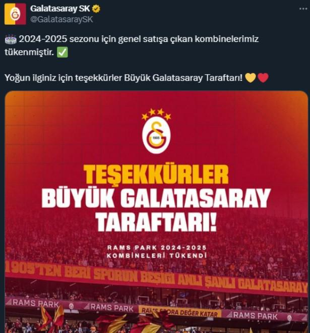 Galatasaray kombineleri bitti mi? 2024-2025 sezonu kombine satışları devam ediyor mu?