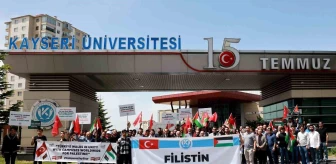 Kayseri Üniversitesi Filistin Halkına Destek İçin Yürüyüş Gerçekleştirdi