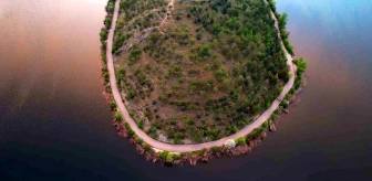 Ankara'da binlerce ziyaretçiyi ağırlayan Eymir Gölü, drone ile havadan görüntülendi