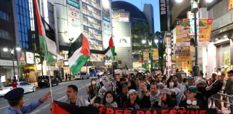 Tokyo'da Filistin'e Destek İçin İntifada Yürüyüşü