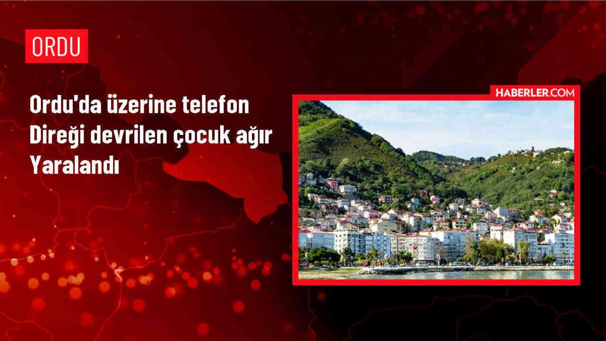 Ordu'da telefon direği çocuğa zarar verdi