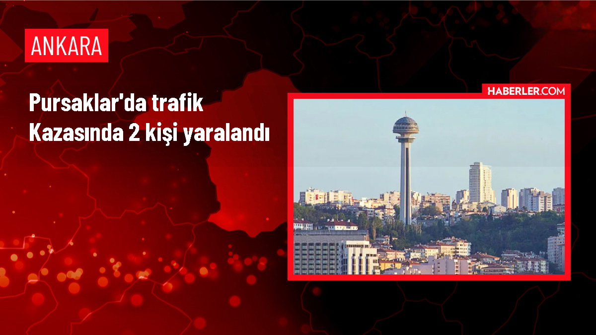Ankara'nın Pursaklar ilçesinde trafik kazası: 2 yaralı