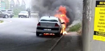 Tekirdağ'da LPG'li Otomobilde Yangın Çıktı