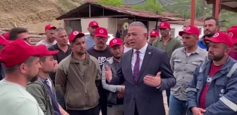 CHP Çorum Milletvekili Tahtasız, Alpagut'ta Eylem Yapan İşçilere Destek Verdi: 'Emekten Alınterinden Yanayız'