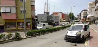Manavgat'ta Aydınlatma Direğine Çarpan Araç Sürücüsüne Cezai İşlem Uygulandı