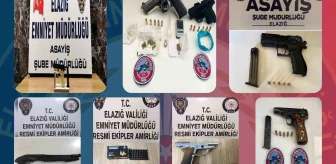 Elazığ'da 15 Adet Ruhsatsız Silah Ele Geçirildi