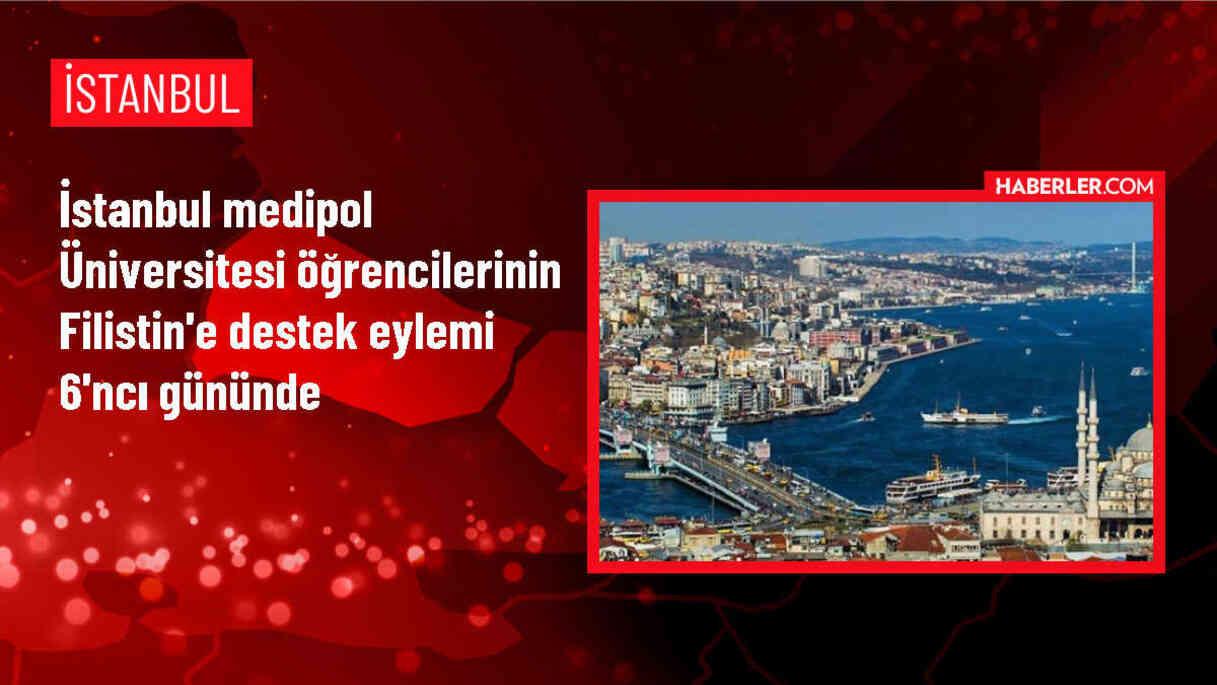 İstanbul Medipol Üniversitesi Öğrencileri Filistin'e Destek İçin Oturma Eylemi Düzenliyor