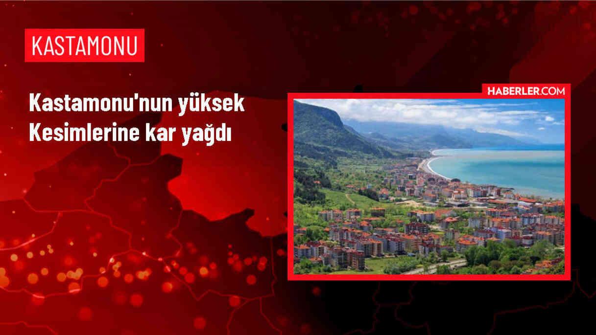 Kastamonu'nun yüksek kesimlerinde kar etkili oldu