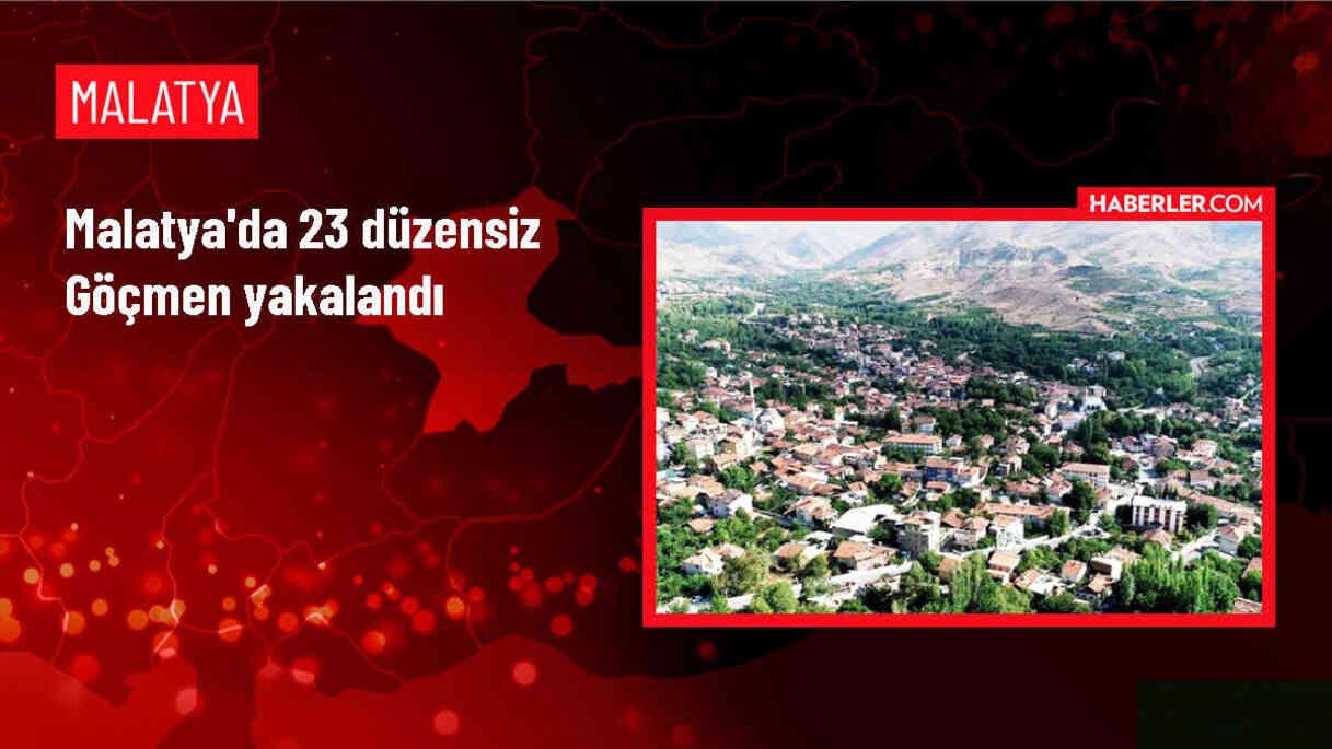 Malatya'da 23 düzensiz göçmen yakalandı, 4 şüpheli gözaltına alındı