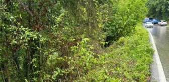 Bartın'da Virajı Alamayan Otomobil Ormanlık Alana Uçtu