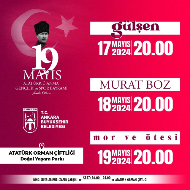 19 Mayıs Ankara etkinlikleri: Ankara'da etkinlik olacak mı? 19 Mayıs etkinlikleri neler? ANKARA ETKİNLİK TAKVİMİ!