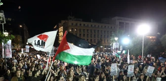 Yunan Üniversite Öğrencileri Filistin'e Destek İçin Protesto Düzenledi