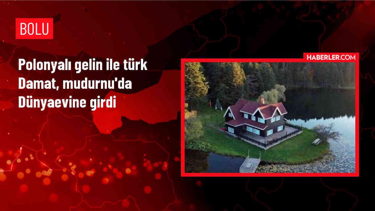 Bolu'nun Mudurnu ilçesinde Türk-Polonyalı çift dünya evine girdi