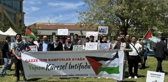 Tekirdağ Namık Kemal Üniversitesi Öğrencileri Filistin'e Destek İçin Çadırda Oturma Eylemi Yapıyor