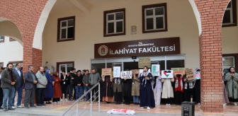 Amasya Üniversitesi Öğrencileri İsrail'in Filistin'e Yönelik Saldırılarını Protesto Etti