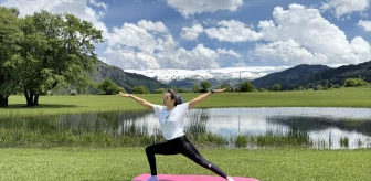 Artvin'de Gençlik Haftası kapsamında Usot Gölü'nde yoga etkinliği düzenlendi