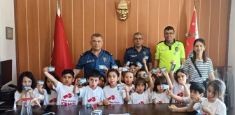Bozyazı'da anaokulu öğrencileri İlçe Emniyet Müdürlüğünü ziyaret etti