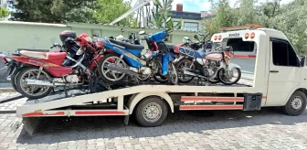 Konya'da motosiklet denetimleri sonucunda 12 araç otoparka çekildi