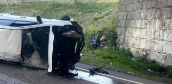 Zonguldak'ta Ters Dönen Otomobil Kazasında Sürücü Yaralandı