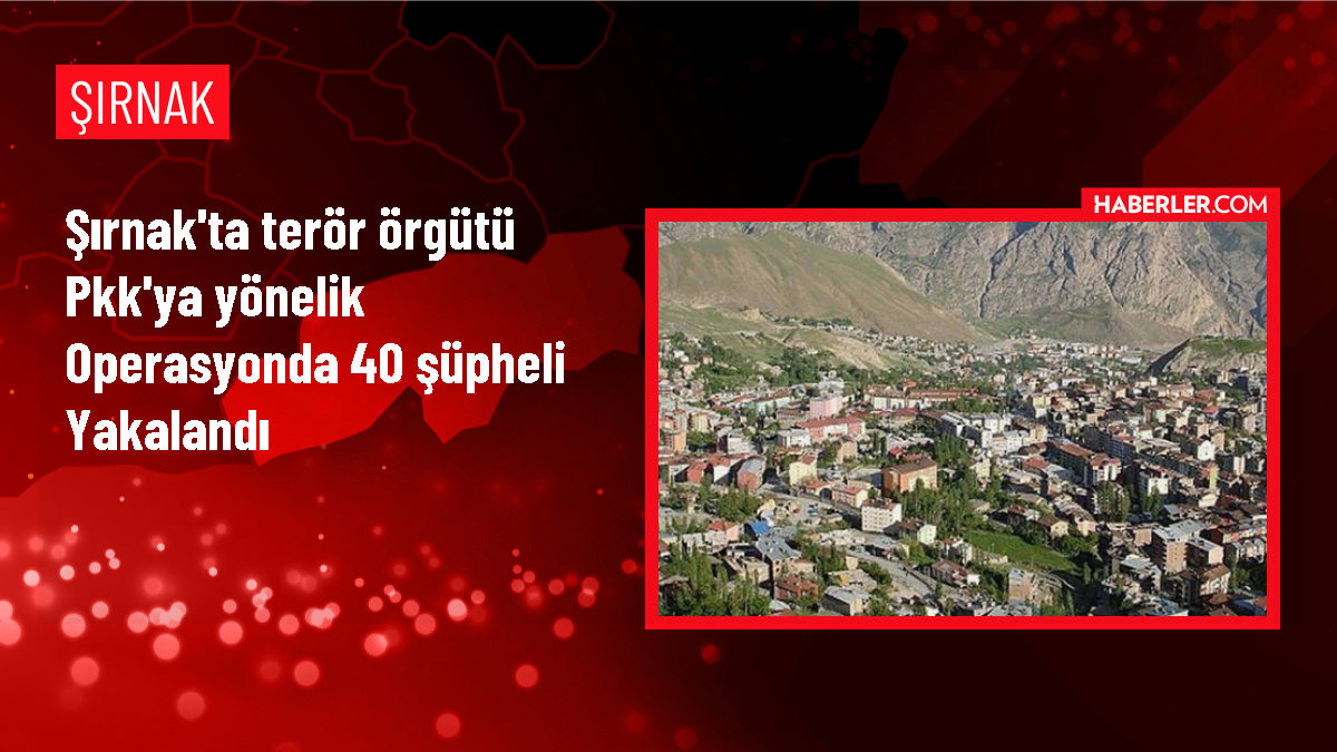 Şırnak'ta PKK'ya yönelik operasyonda 40 şüpheli gözaltına alındı