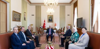TBMM Başkanı Numan Kurtulmuş, Kosova Bölgesel Kalkınma Bakanı ve Kosova Demokratik Türk Partisi Genel Başkanı Fikrim Damka'yı kabul etti