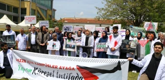 Tekirdağ'da İsrail'in Gazze'ye saldırıları protesto edildi