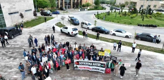 Tunceli'de Munzur Üniversitesi öğrencileri Filistin'e destek için yürüdü