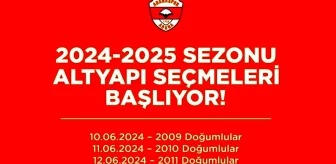 Adanaspor'da 2024-2025 sezonu altyapı seçmeleri başlıyor