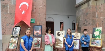 Merzifon'da Gençlik Haftası etkinlikleri kapsamında el sanatları ve resim sergisi açıldı