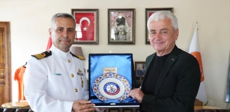 Deniz Kurdu Tatbikatı Sonrası Donanma Komutanları Finike Belediye Başkanı'nı Ziyaret Etti