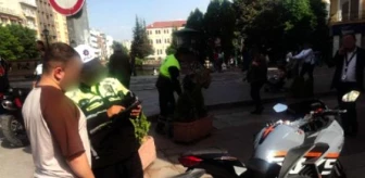 Eskişehir'de Trafiği İhlal Eden 100 Motosiklet ve Motorlu Bisiklet Sürücüsüne Cezai İşlem Uygulandı
