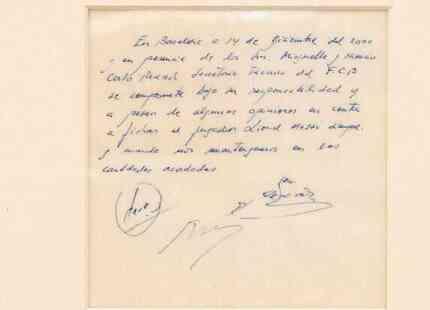 Lionel Messi'nin Barcelona'ya transfer olmak için imzaladığı peçete, açık artırmada 965,000 dolara satıldı
