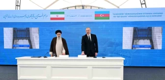 İran Cumhurbaşkanı İbrahim Reisi, Azerbaycan-İran sınırındaki Hudaferin Barajı'nın açılışı için Azerbaycan Cumhurbaşkanı İlham Aliyev ile bir araya geldi