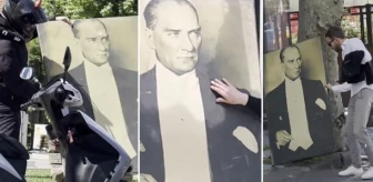 Atatürk portresini farklı noktalara bıraktılar, halkın tepkisi bakın ne oldu